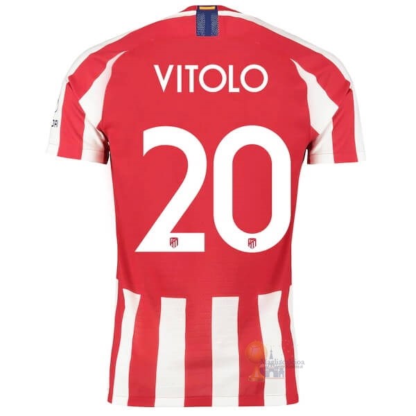 Calcio Maglie NO.20 Vitolo Home Maglia Atlético de Madrid 2019 2020 Rosso