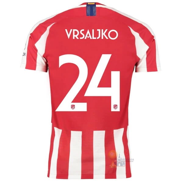 Calcio Maglie NO.24 Vrsaljko Home Maglia Atlético de Madrid 2019 2020 Rosso
