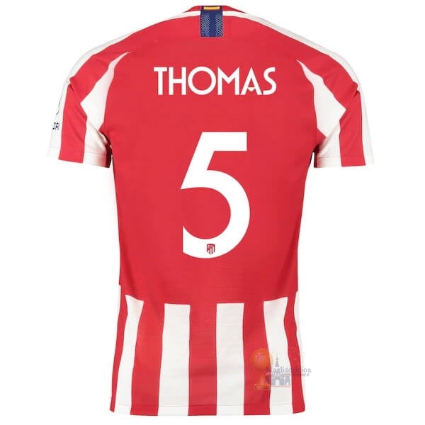 Calcio Maglie NO.5 Thomas Home Maglia Atlético de Madrid 2019 2020 Rosso