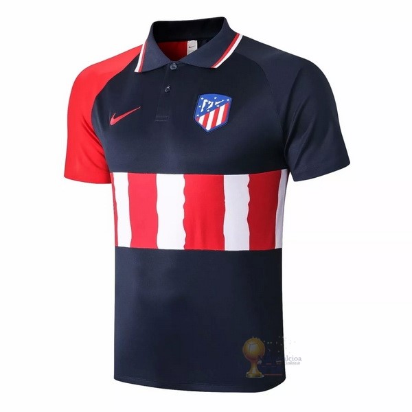 Calcio Maglie Polo Atlético Madrid 2020 2021 Nero Rosso