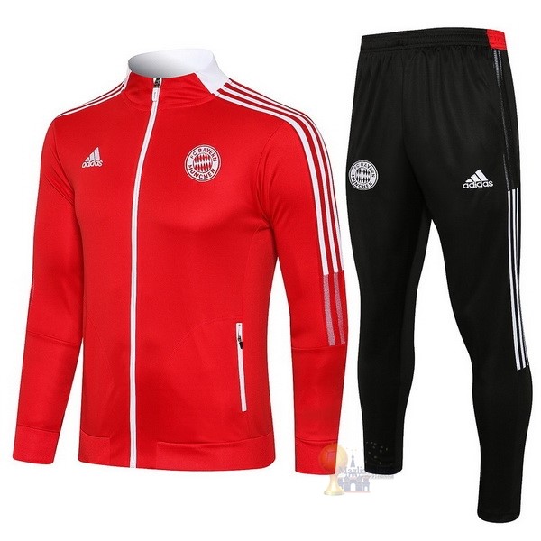 Calcio Maglie Giacca Bayern München 2021 2022 Rosso Nero Bianco