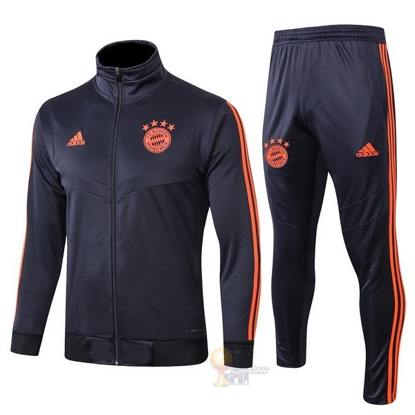 Calcio Maglie Tuta Presentazione Bayern München 2019 2020 Blu Navy Oroange