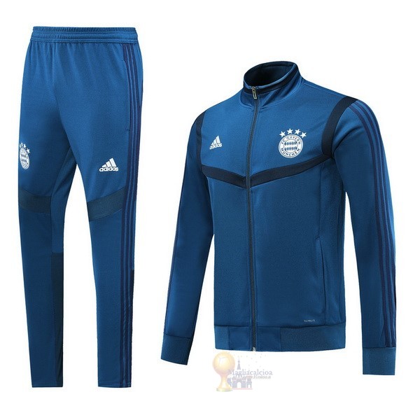 Calcio Maglie Tuta Presentazione Bayern München 2019 2020 Blu Nero