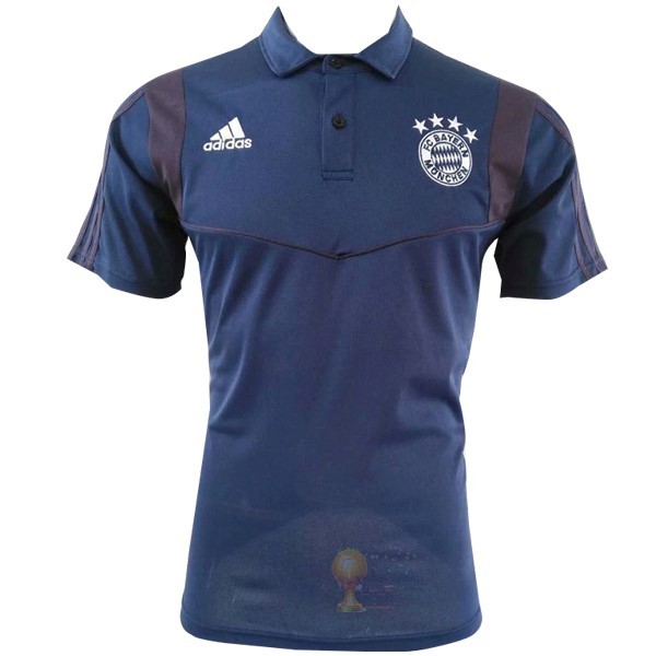 Calcio Maglie Polo Bayern München 2019 2020 Blu Navy