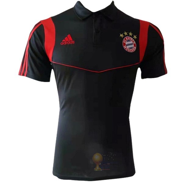 Calcio Maglie Polo Bayern München 2019 2020 Nero Rosso