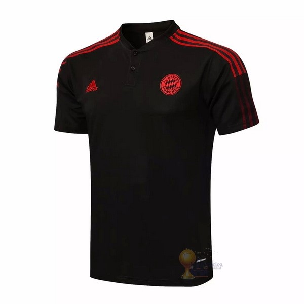 Calcio Maglie Polo Bayern München 2021 2022 Nero Rosso