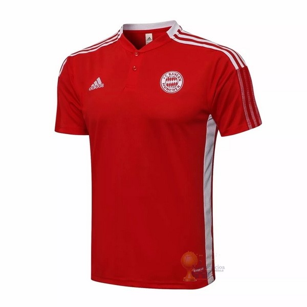 Calcio Maglie Polo Bayern München 2021 2022 Rosso Bianco