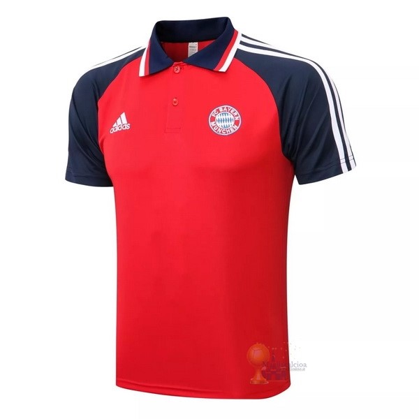 Calcio Maglie Polo Bayern München 2021 2022 Rosso Nero