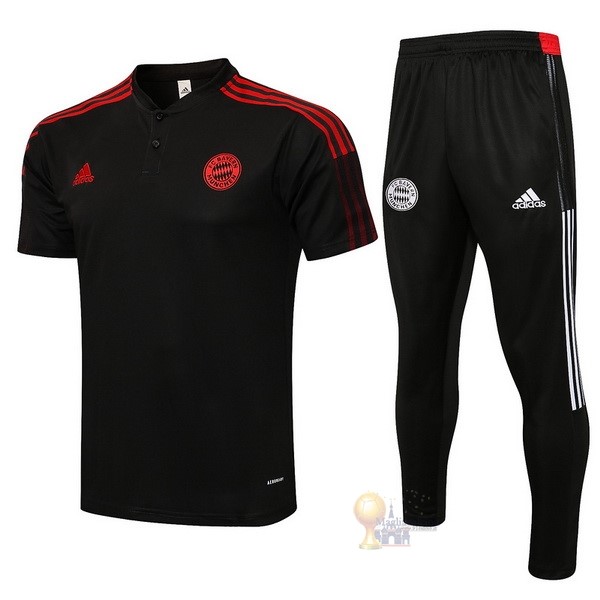 Calcio Maglie Set Completo Polo Bayern München 2021 2022 Nero