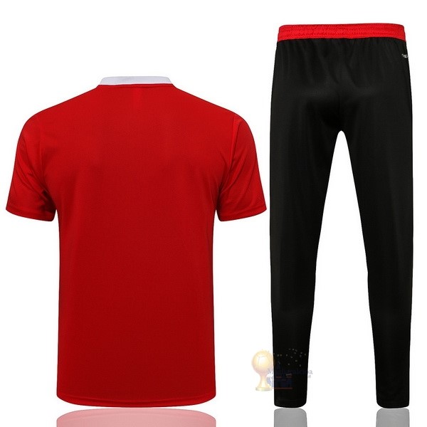Calcio Maglie Set Completo Polo Bayern München 2021 2022 Rosso Nero