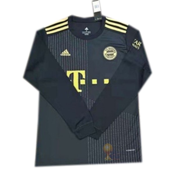Calcio Maglie Away Manica lunga Bayern München 2021 2022 Nero