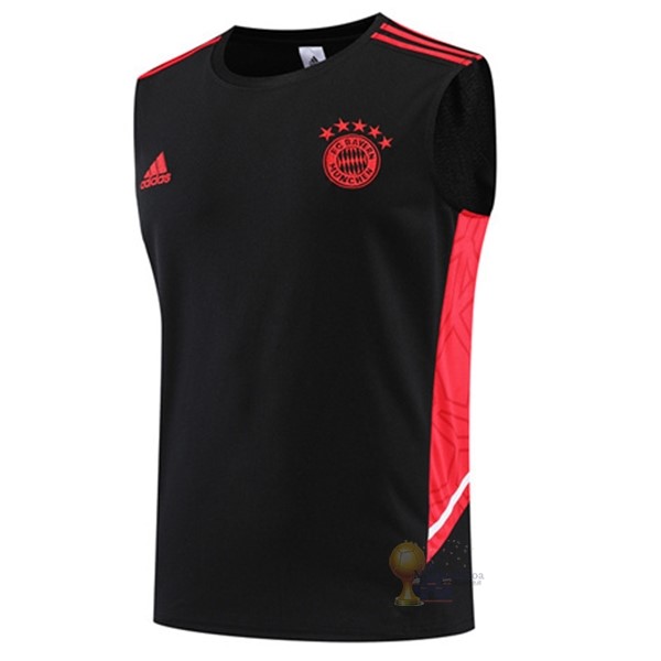 Calcio Maglie Formazione Senza Maniche Bayern München 2022 2023 Nero II Rosso