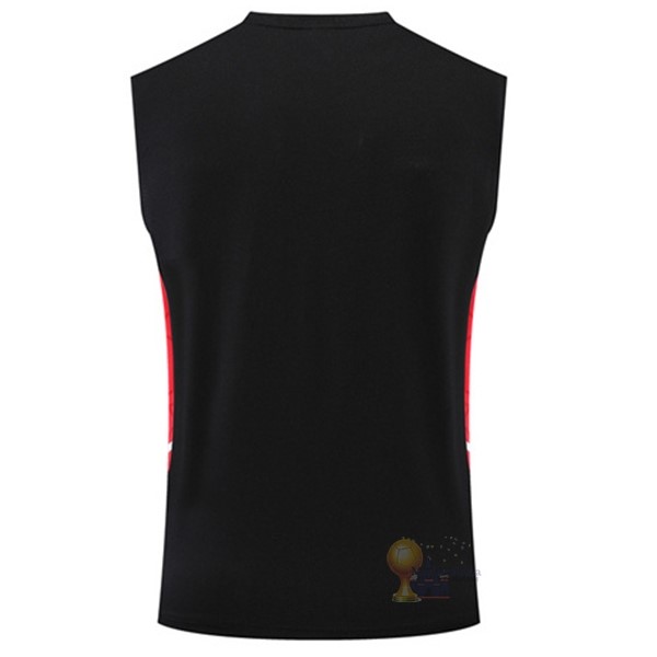 Calcio Maglie Formazione Senza Maniche Bayern München 2022 2023 Nero II Rosso