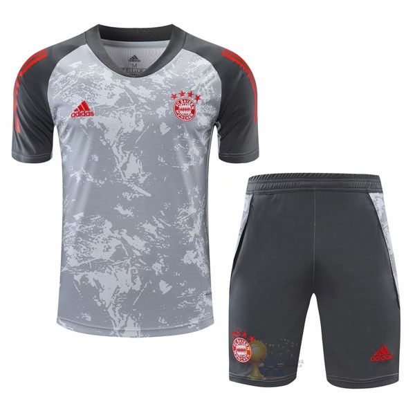 Calcio Maglie Formazione Set Completo Bayern München 2020 2021 Grigio