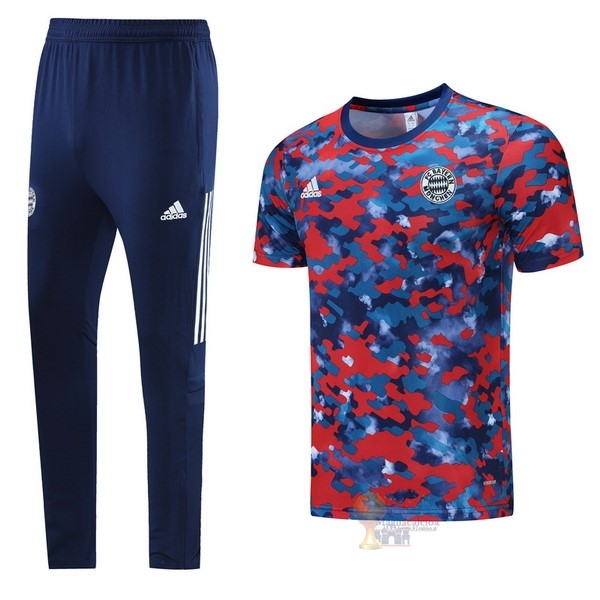 Calcio Maglie Formazione Set Completo Bayern München 2021 2022 Blu Rosso