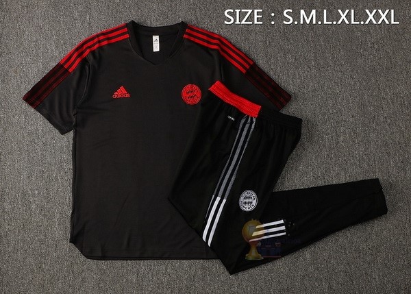 Calcio Maglie Formazione Set Completo Bayern München 2021 2022 Nero Rosso