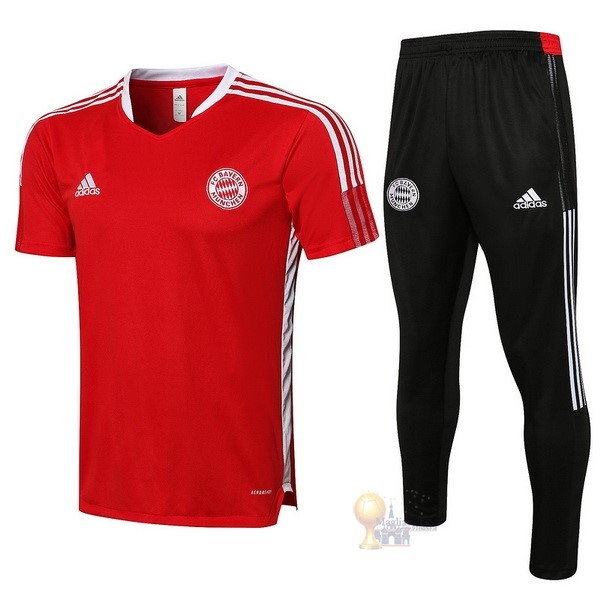 Calcio Maglie Formazione Set Completo Bayern München 2021 2022 Rosso Nero