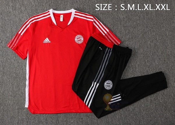 Calcio Maglie Formazione Set Completo Bayern München 2021 2022 Rosso Nero