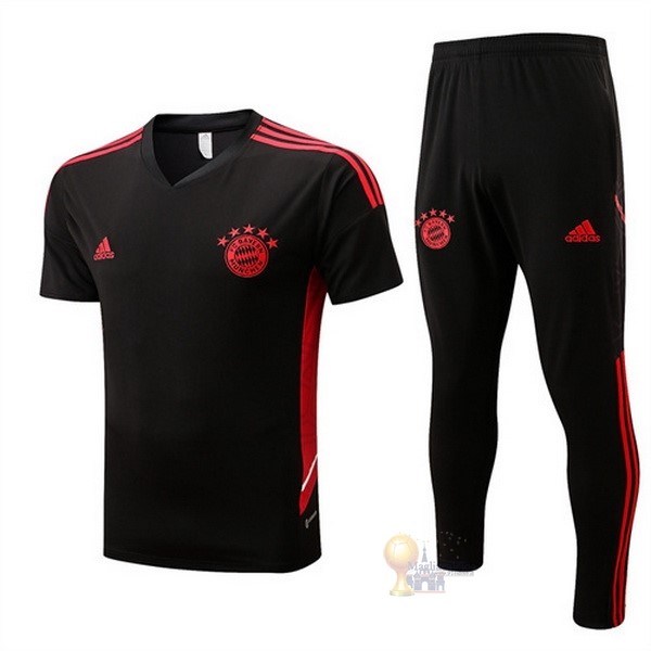 Calcio Maglie Formazione Set Completo Bayern München 2022 2023 Nero I Rosso