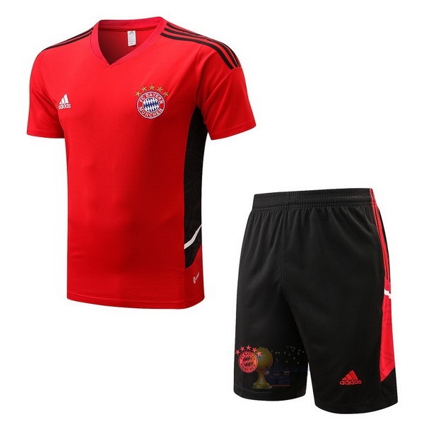 Calcio Maglie Formazione Set Completo Bayern München 2022 2023 Rosso II Nero