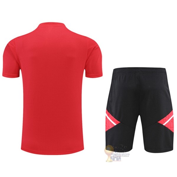 Calcio Maglie Formazione Set Completo Bayern München 2022 2023 Rosso I Nero
