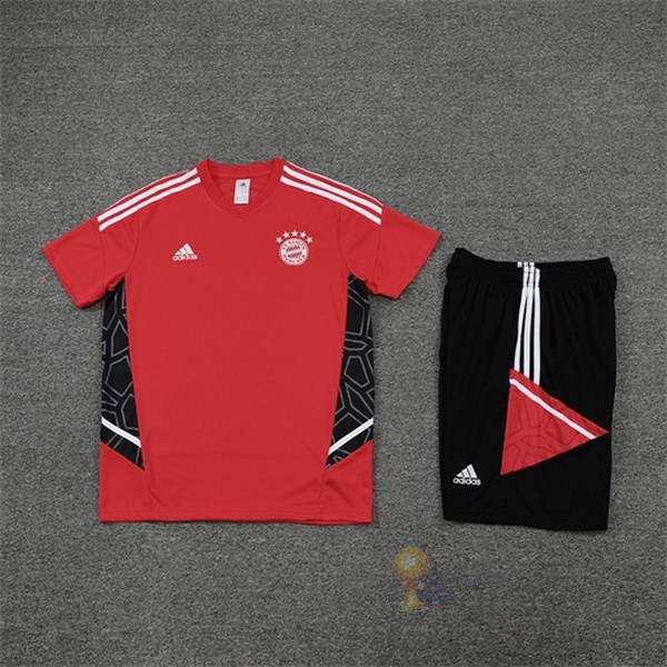 Calcio Maglie Formazione Set Completo Bayern München 2022 2023 Rosso I Nero