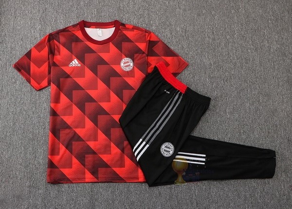 Calcio Maglie Formazione Set Completo Bayern München 2022 2023 Rosso Nero