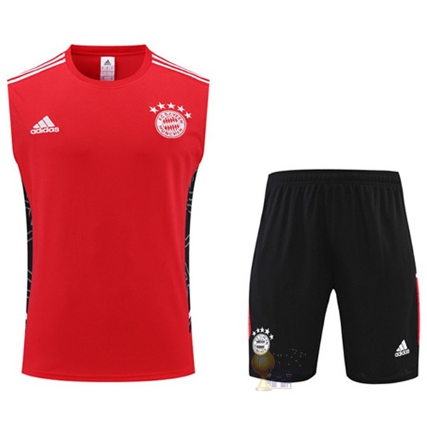 Calcio Maglie Formazione Set Completo Bayern München 2022 2023 Rosso Nero