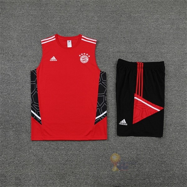 Calcio Maglie Formazione Set Completo Bayern München 2022 2023 Rosso Nero
