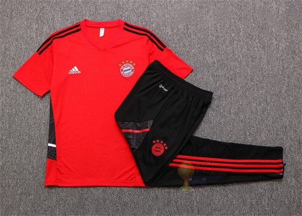Calcio Maglie Formazione Set Completo Bayern München 2022 2023 Rosso Nero