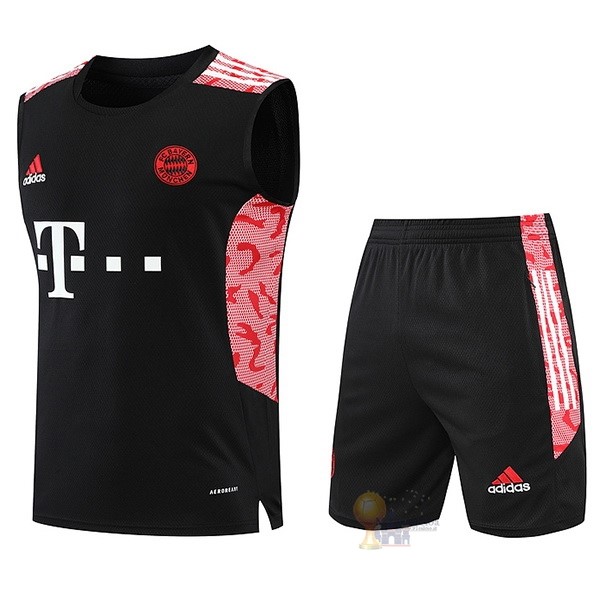 Calcio Maglie Formazione Sin Mangas Set Completo Bayern München 2022 2023 Nero I Rosso
