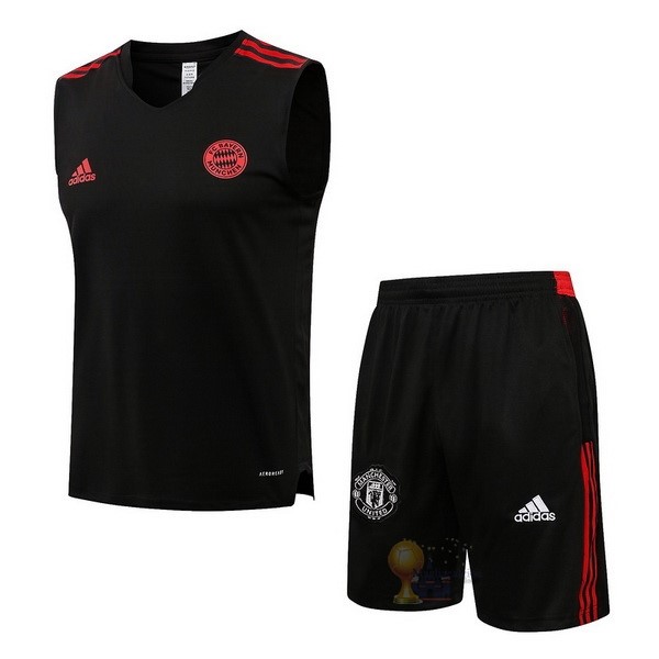 Calcio Maglie Formazione Sin Mangas Set Completo Bayern München 2022 2023 Nero Rosso