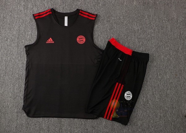 Calcio Maglie Formazione Sin Mangas Set Completo Bayern München 2022 2023 Nero Rosso