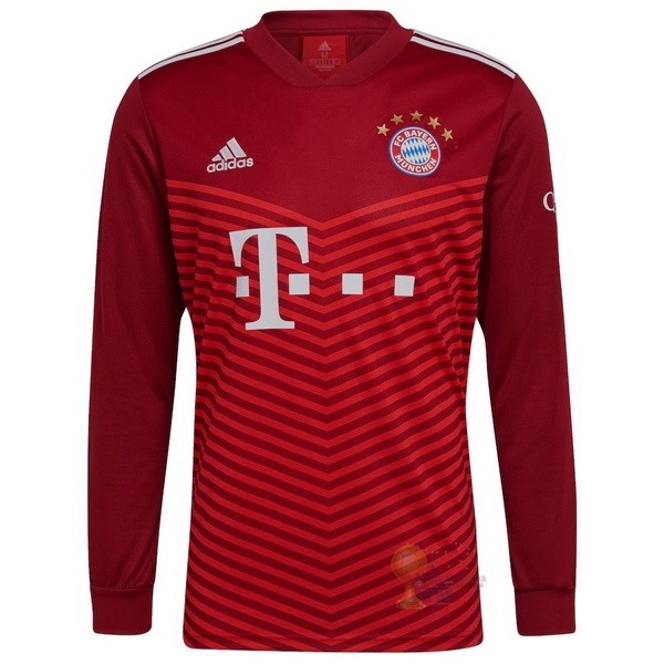 Calcio Maglie Home Manica lunga Bayern München 2021 2022 Rosso