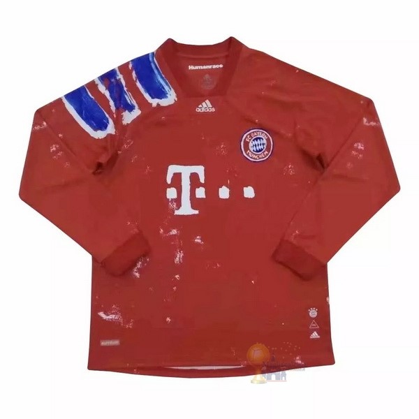 Calcio Maglie Human Race Manga Larga Bayern München 2020 2021 Rosso