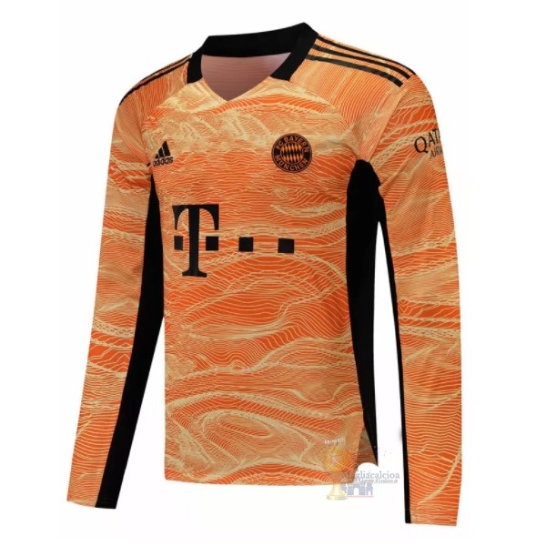 Calcio Maglie Manica lunga Portiere Bayern München 2021 2022 Arancione