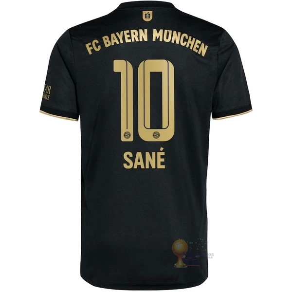 Calcio Maglie NO.10 Sané Away Maglia Bayern München 2021 2022 Nero