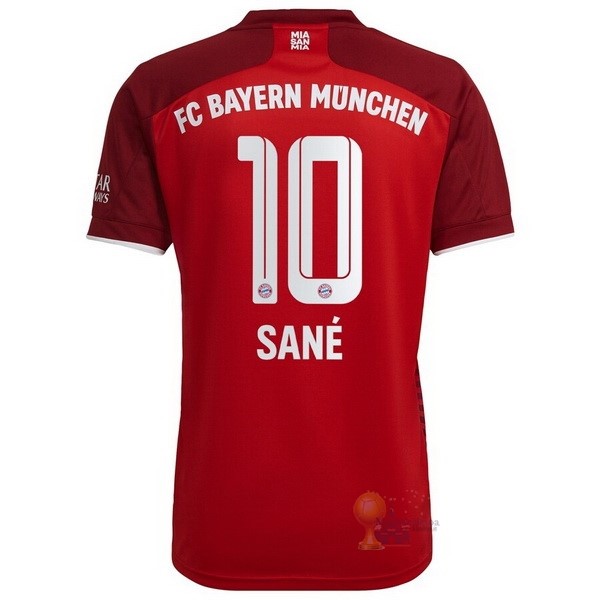 Calcio Maglie NO.10 Sané Home Maglia Bayern München 2021 2022 Rosso