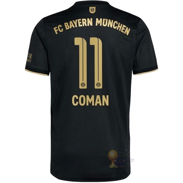 Calcio Maglie NO.11 Coman Away Maglia Bayern München 2021 2022 Nero
