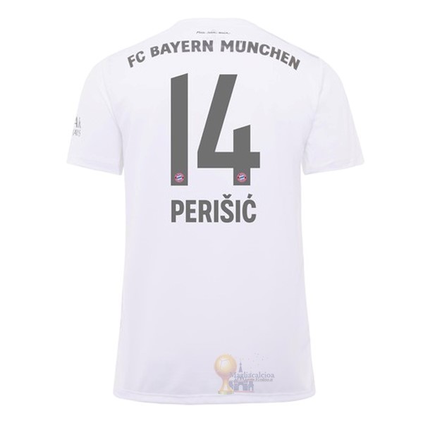 Calcio Maglie NO.14 Perisic Away Maglia Bayern München 2019 2020 Bianco