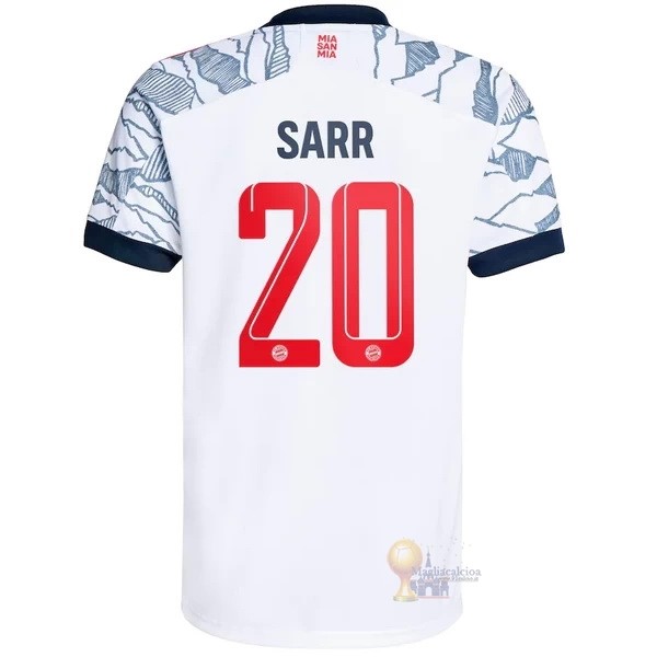 Calcio Maglie NO.20 Sarr Terza Maglia Bayern München 2021 2022 Bianco