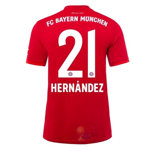 Calcio Maglie NO.21 Hernández Home Maglia Bayern München 2019 2020 Rosso