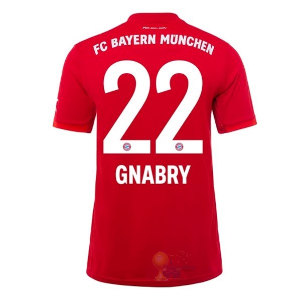 Calcio Maglie NO.22 Gnabry Home Maglia Bayern München 2019 2020 Bianco