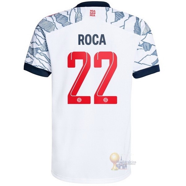 Calcio Maglie NO.22 Roca Terza Maglia Bayern München 2021 2022 Bianco