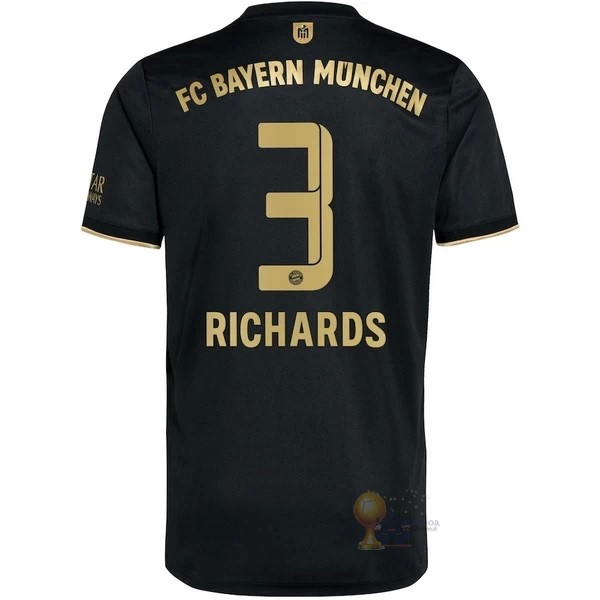 Calcio Maglie NO.3 O. Richards Away Maglia Bayern München 2021 2022 Nero