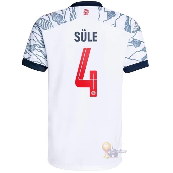 Calcio Maglie NO.4 Sule Terza Maglia Bayern München 2021 2022 Bianco