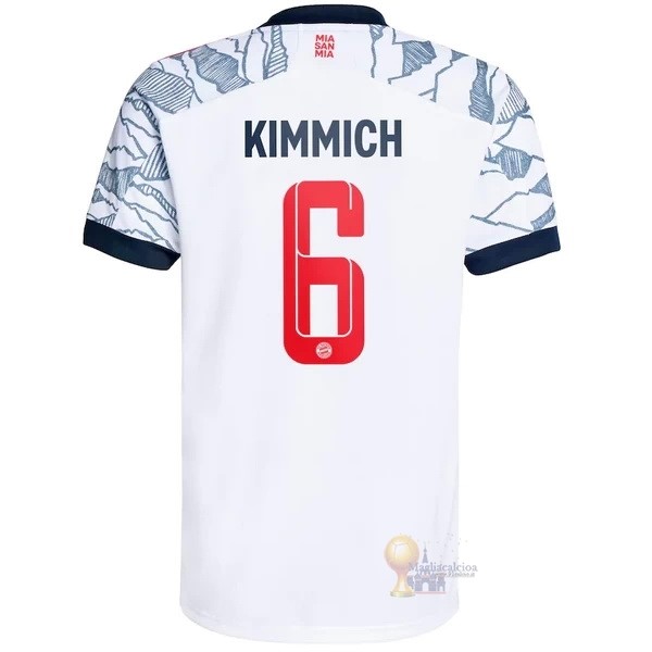 Calcio Maglie NO.6 Kimmich Terza Maglia Bayern München 2021 2022 Bianco