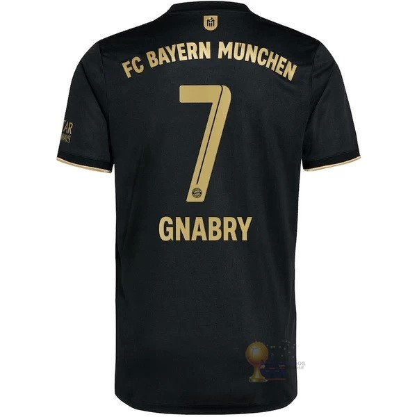 Calcio Maglie NO.7 Gnabry Away Maglia Bayern München 2021 2022 Nero
