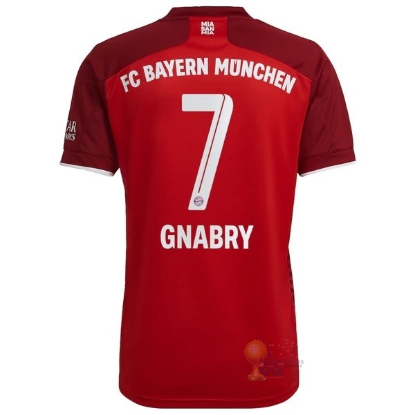 Calcio Maglie NO.7 Gnabry Home Maglia Bayern München 2021 2022 Rosso