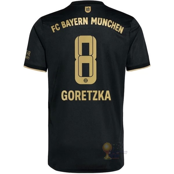 Calcio Maglie NO.8 Goretzka Away Maglia Bayern München 2021 2022 Nero